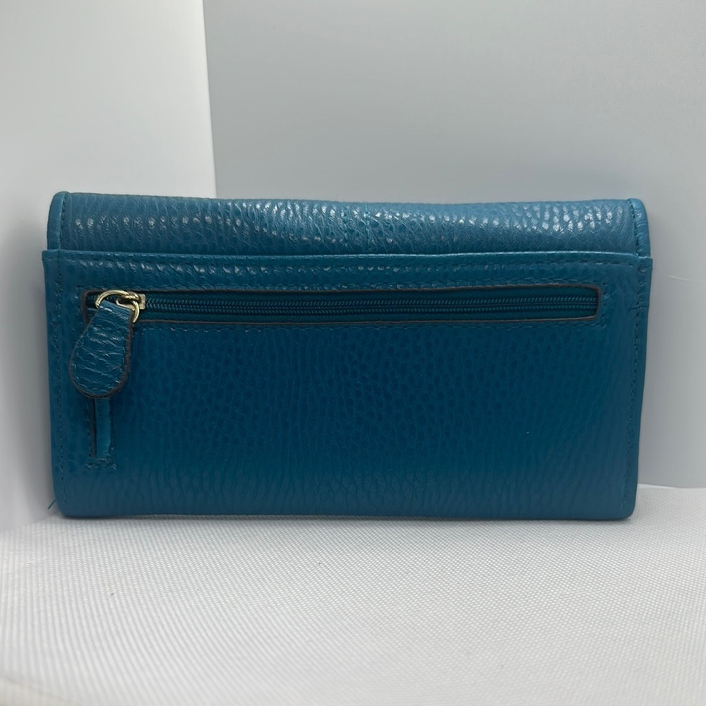 NWT George Leather Wallet Designer available colors :Green and Teal - Picture 10 of 16